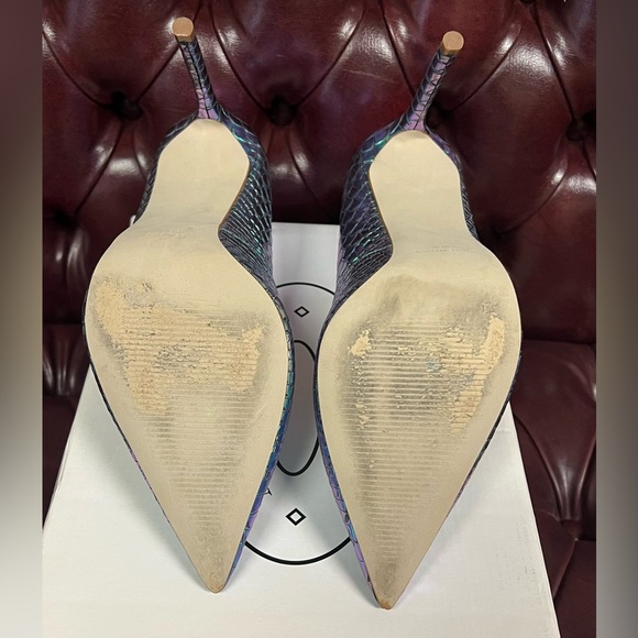 Steve Madden Turquoise Snake Print - Mermaid Heels - Picture 5 of 8